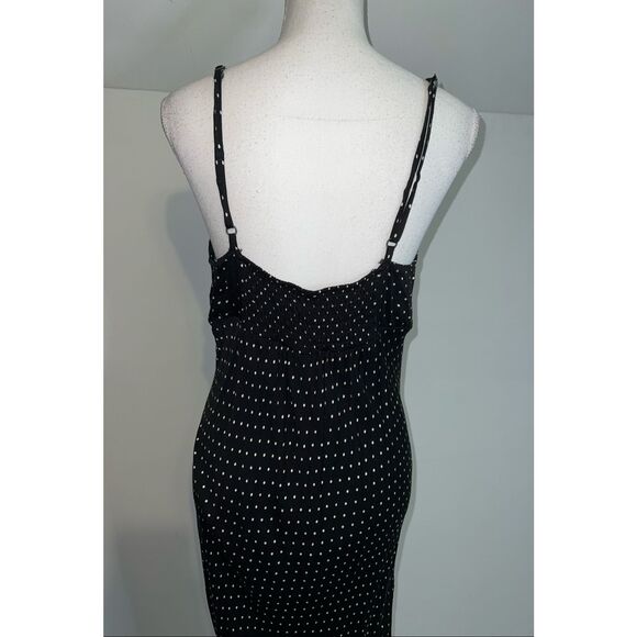 Women’s Black w/ white polka dots maxi Dress XL - Picture 4 of 10